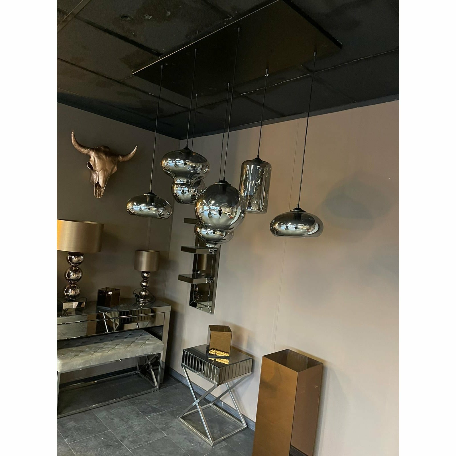 Hanglamp Smoke Glas 7-Licht - Luxury Living