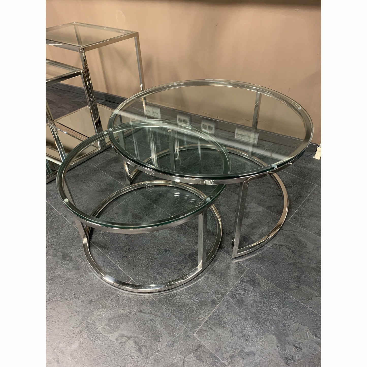 Slide Table - Clear Glass - Luxury Living