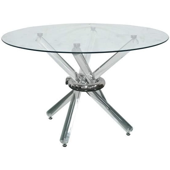 Noor Eettafel Silver 120Ø - Luxury Living 