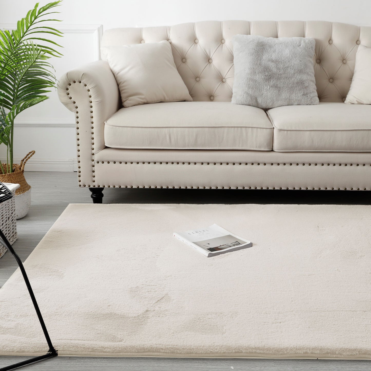 Fluffy Vloerkeed Creme 160x230CM - Luxury Living 