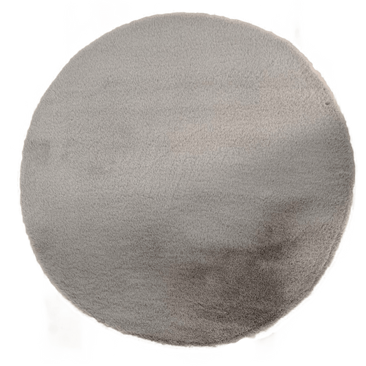 Fluffy Vloerkleed Rond Dark Grey 160x160CM - Luxury Living 