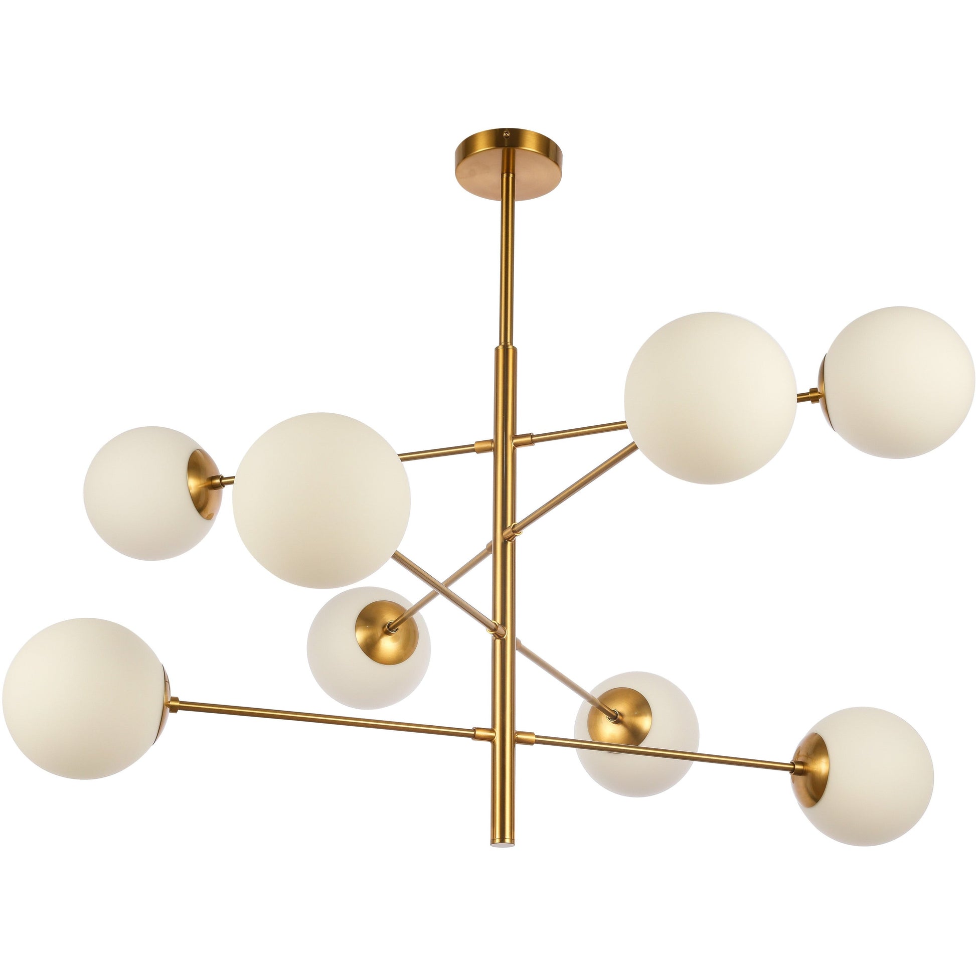 Hanglamp Nepal White Gold 8-Licht - Luxury Living 