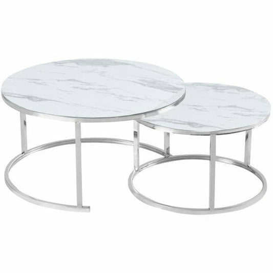 Slide Table - Marble White - Luxury Living