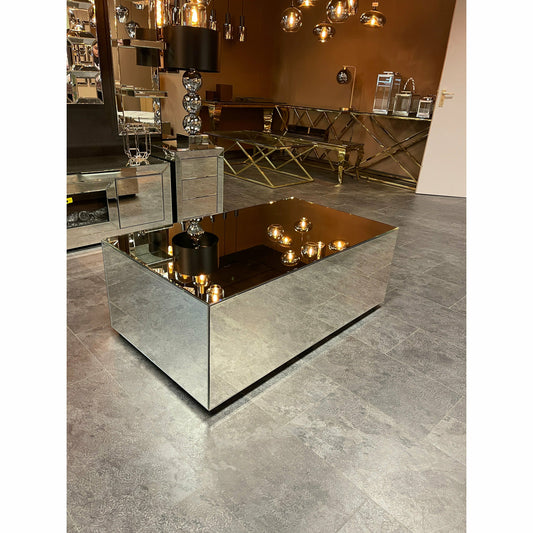 MIRROR Bloktafel Zilver 70x130CM - Luxury Living 