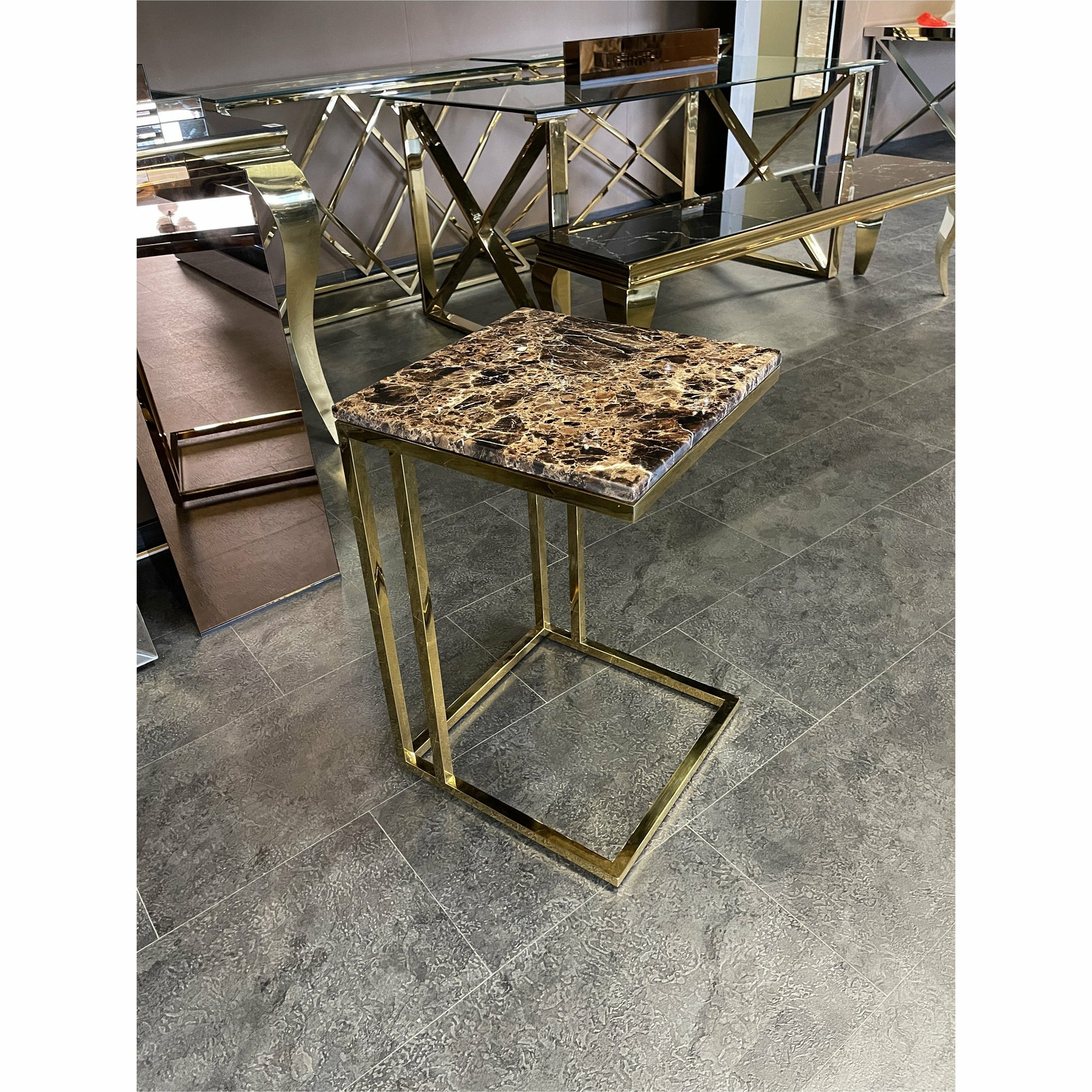 Laptoptafel Gold Marble - Luxury Living