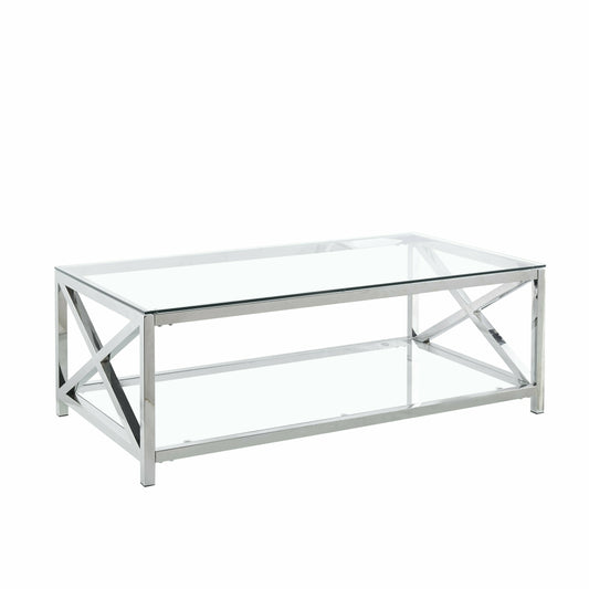 Helen - Salontafel Chrome 130x70cm - Luxury Living 