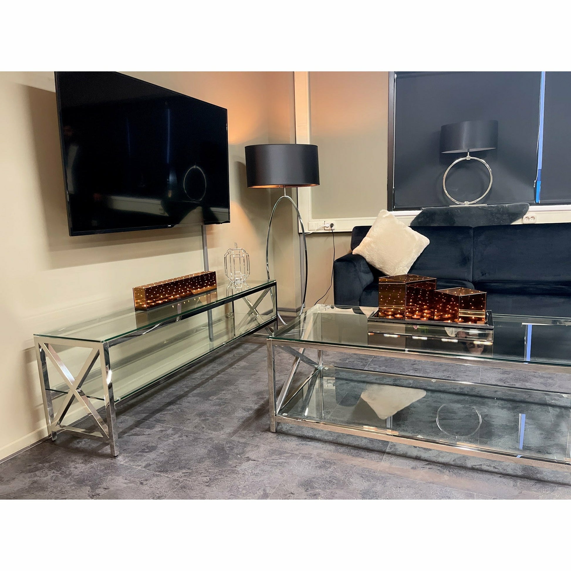 Helen Tv-Unit Chrome - Luxury Living 