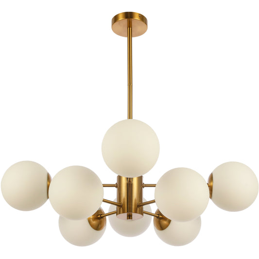 Hanglamp Gina White Gold 8-Licht - Luxury Living 