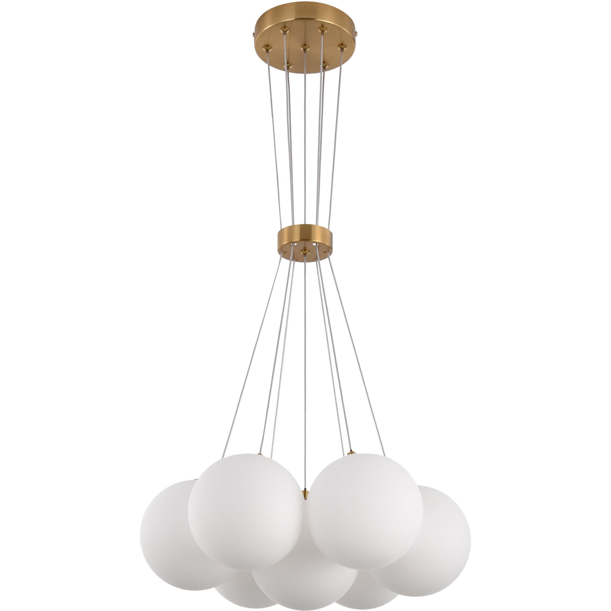 Hanglamp Jenna White Gold 7-Licht - Luxury Living 