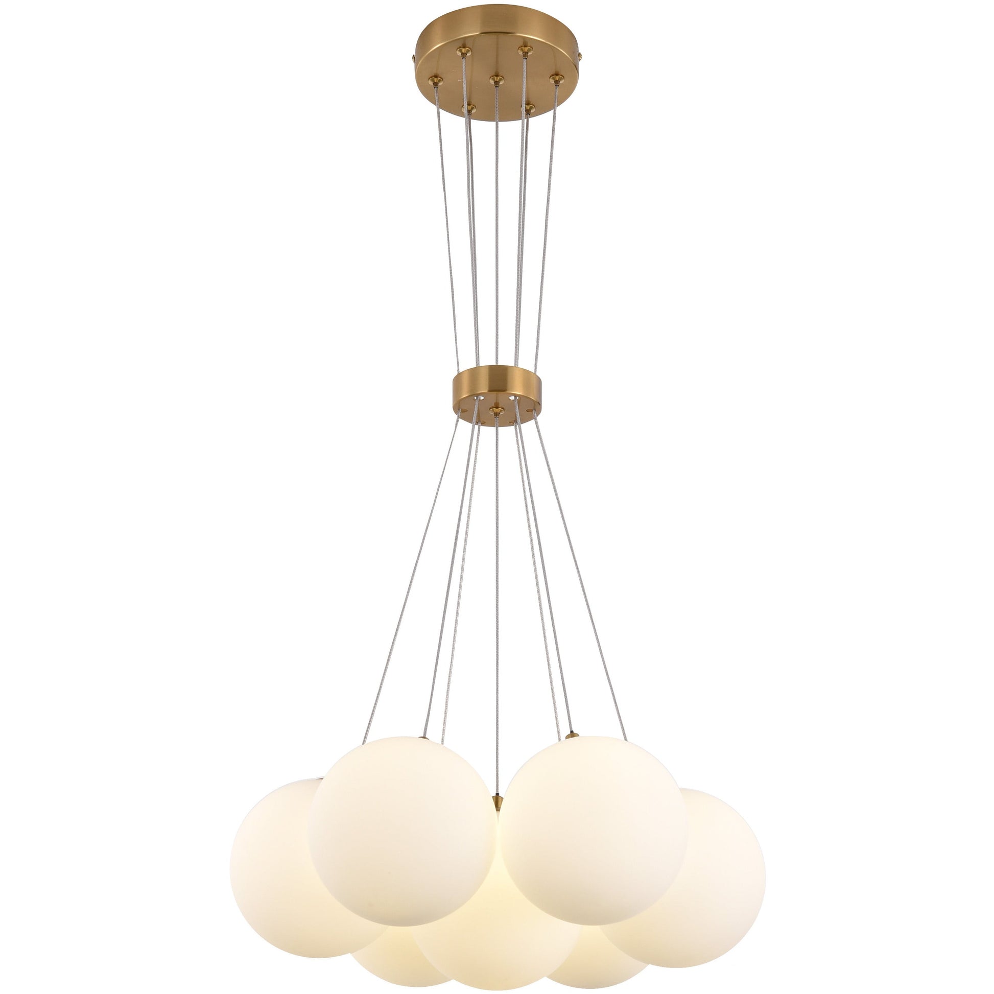 Hanglamp Jenna White Gold 7-Licht - Luxury Living 