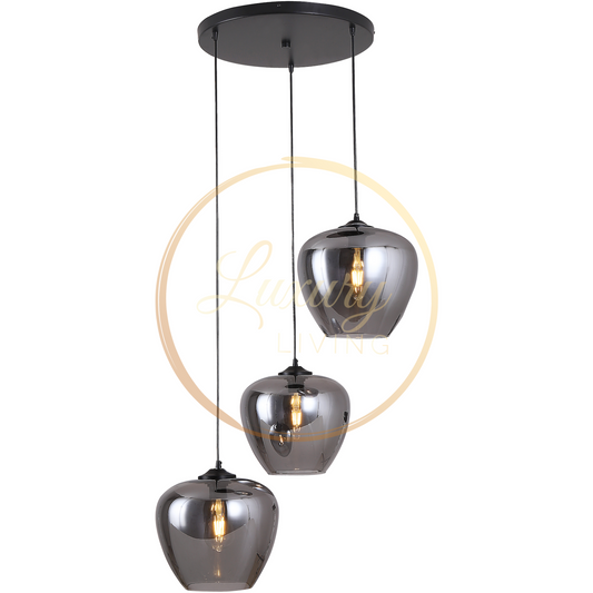 Olivia Hanglamp 3-Licht Rond - Luxury Living 